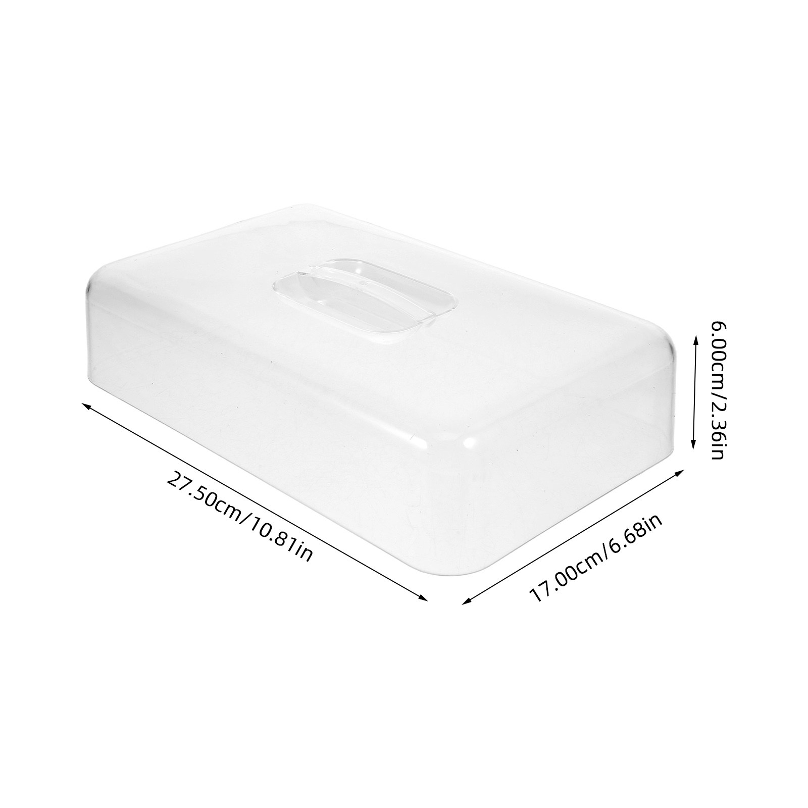 2Pcs Clear Acrylic Rectangular - огляд і ціна Plastic Dome Clear