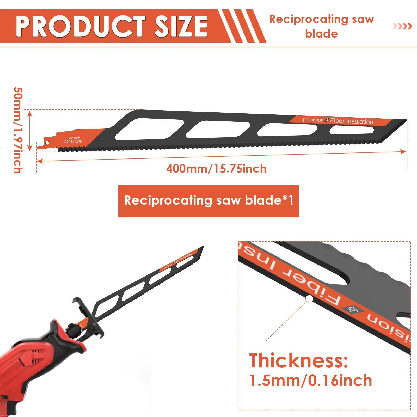 16inch/400mm Reciprocating Saw - огляд і ціна Cutting Board Foam